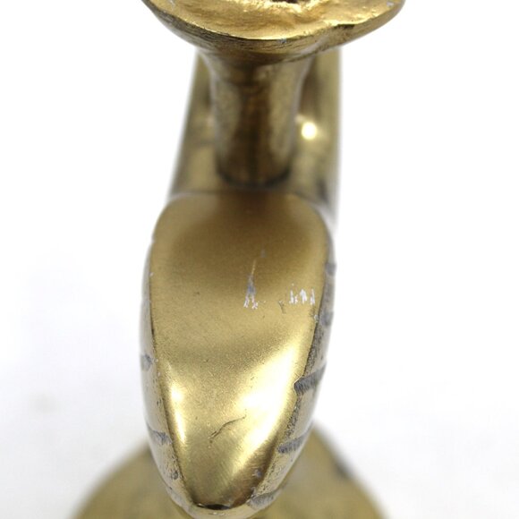 Nate Berkus Dove Bird Taper Candle Holder Gold Tone Brass 6" Tall As-Is - Picture 5 of 7